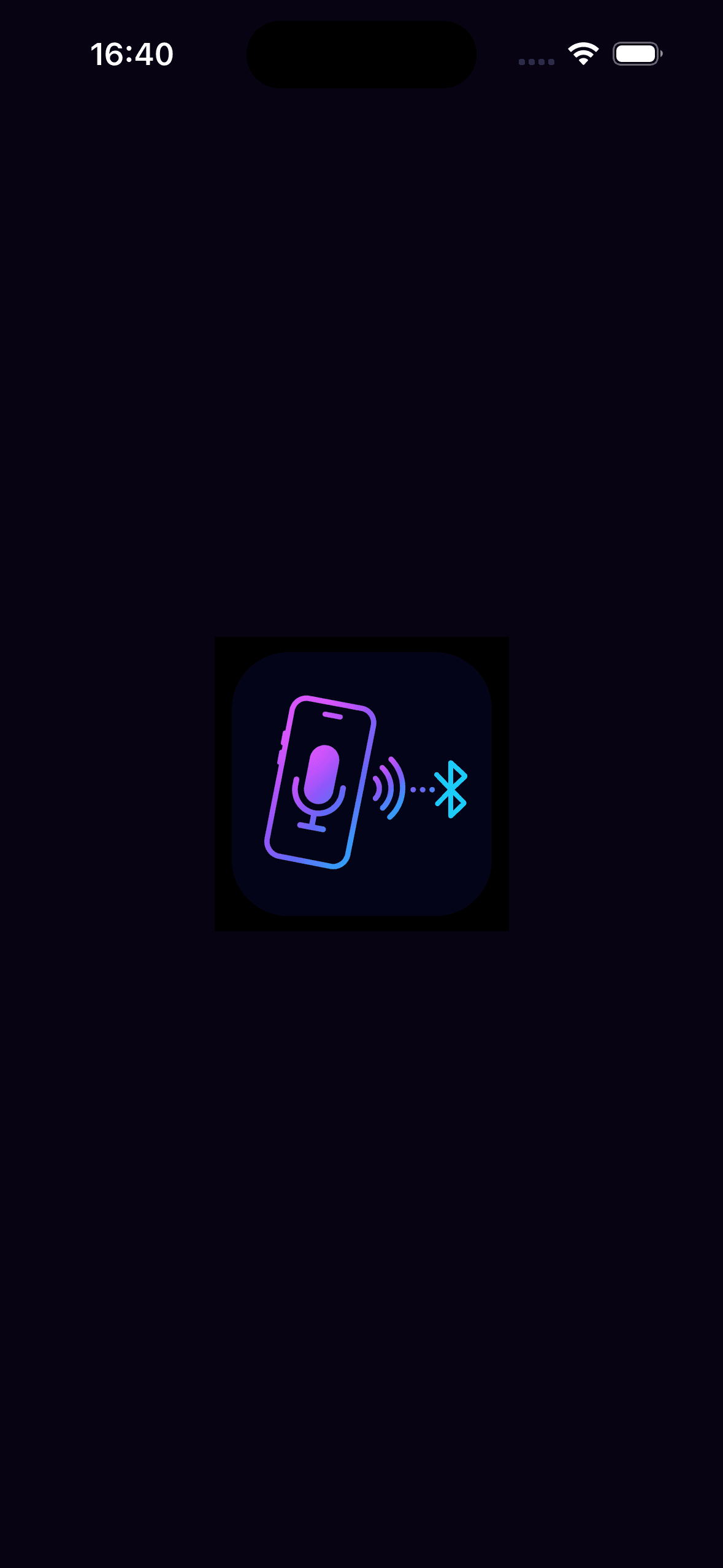 Nederlands startscherm van de Mic O Phone live-microfoon