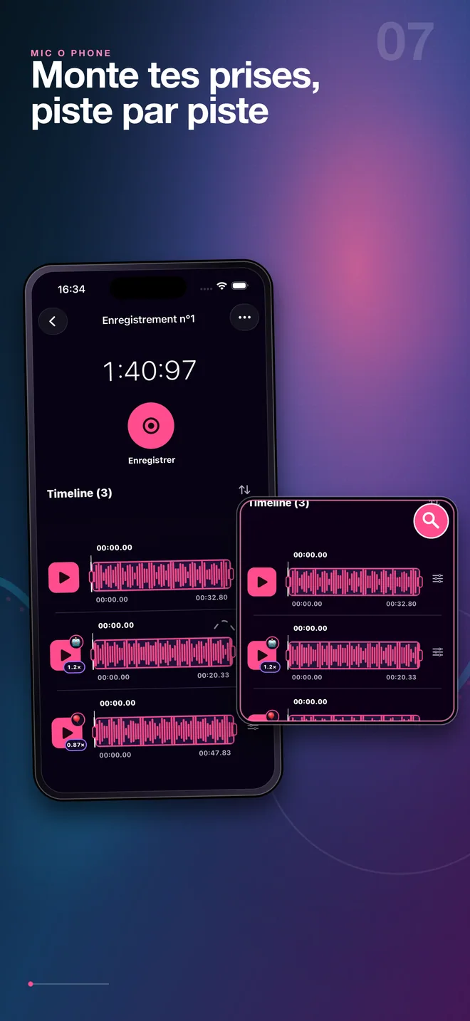 Éditeur français d’enregistrement audio multipiste Mic O Phone