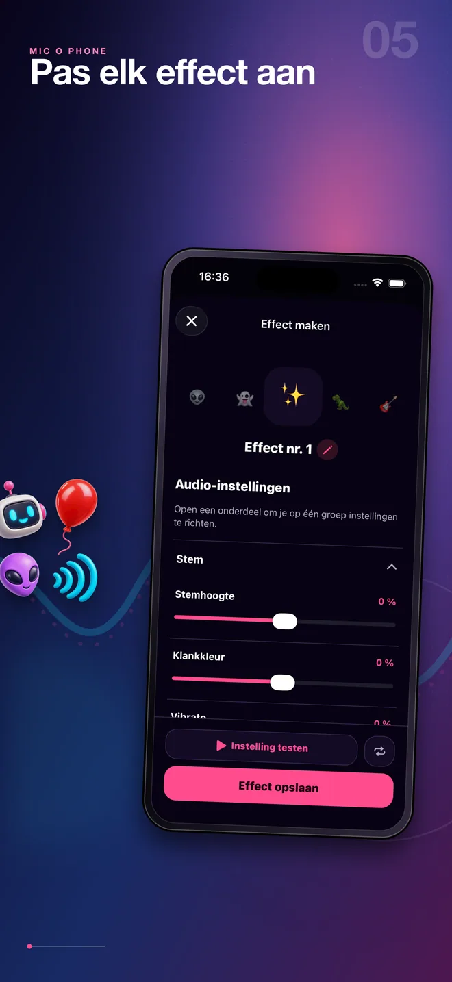Nederlandse editor voor eigen stemeffecten in Mic O Phone